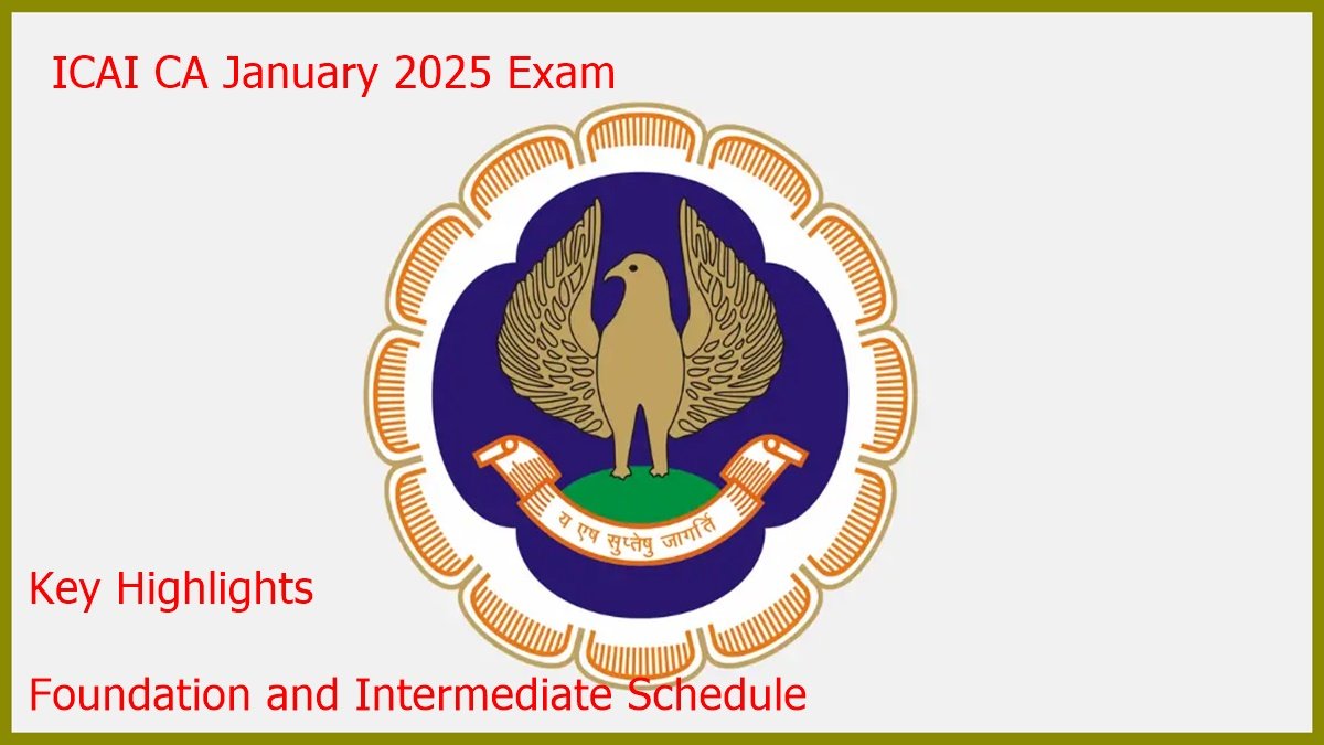 ICAI CA January 2025 Exam
