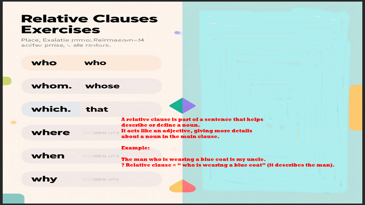 Relative Clauses Exercises
