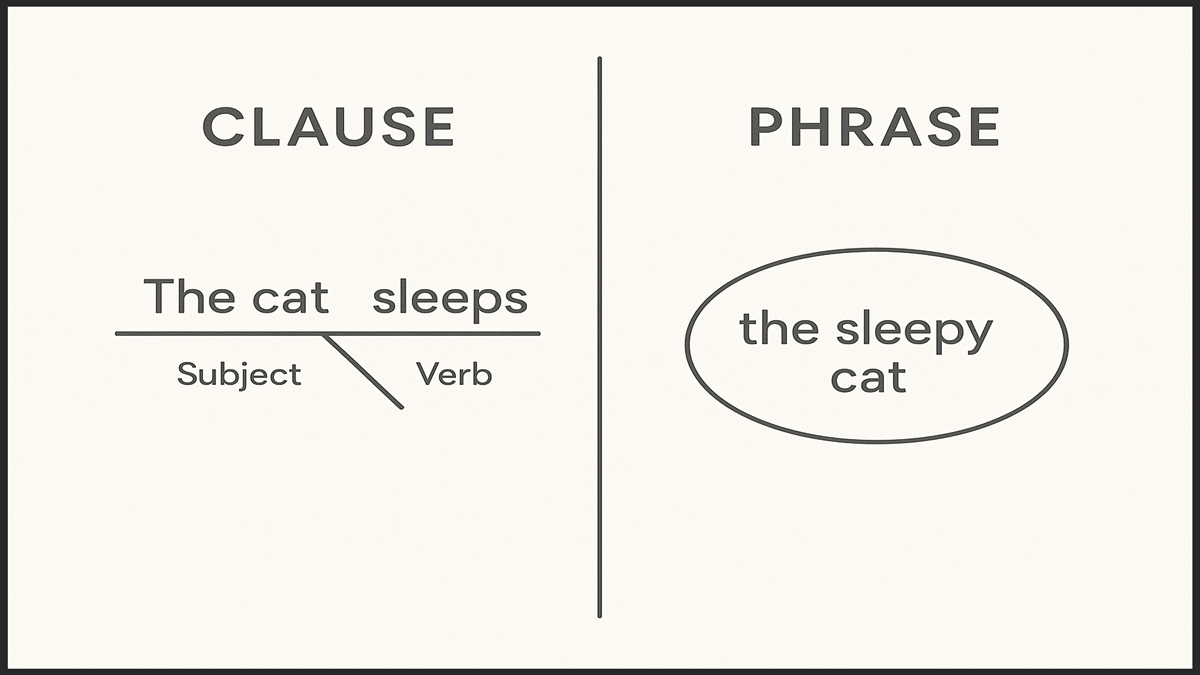 Clauses and Phrases Difference