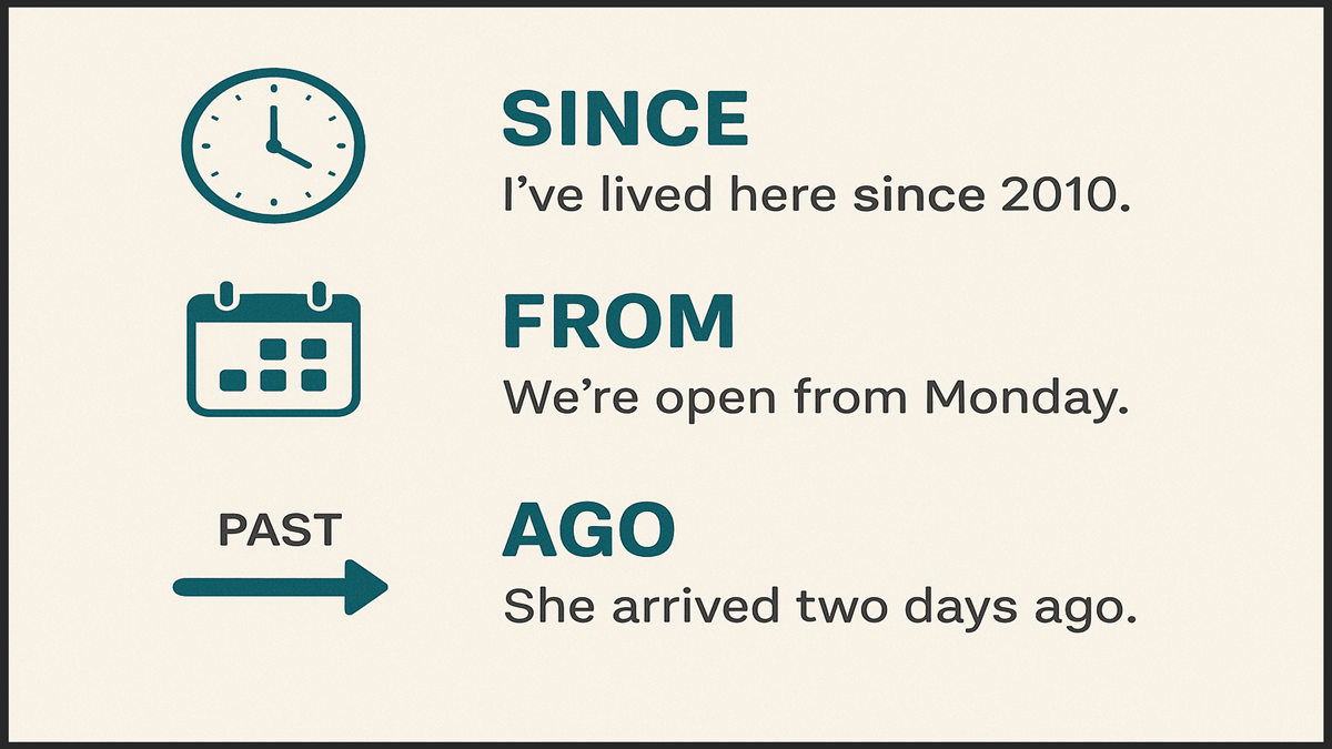 Difference Between Since From and Ago