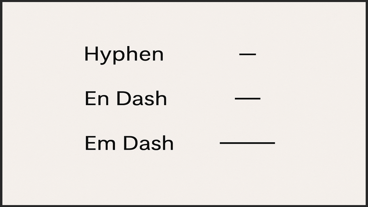Hyphen vs Dash