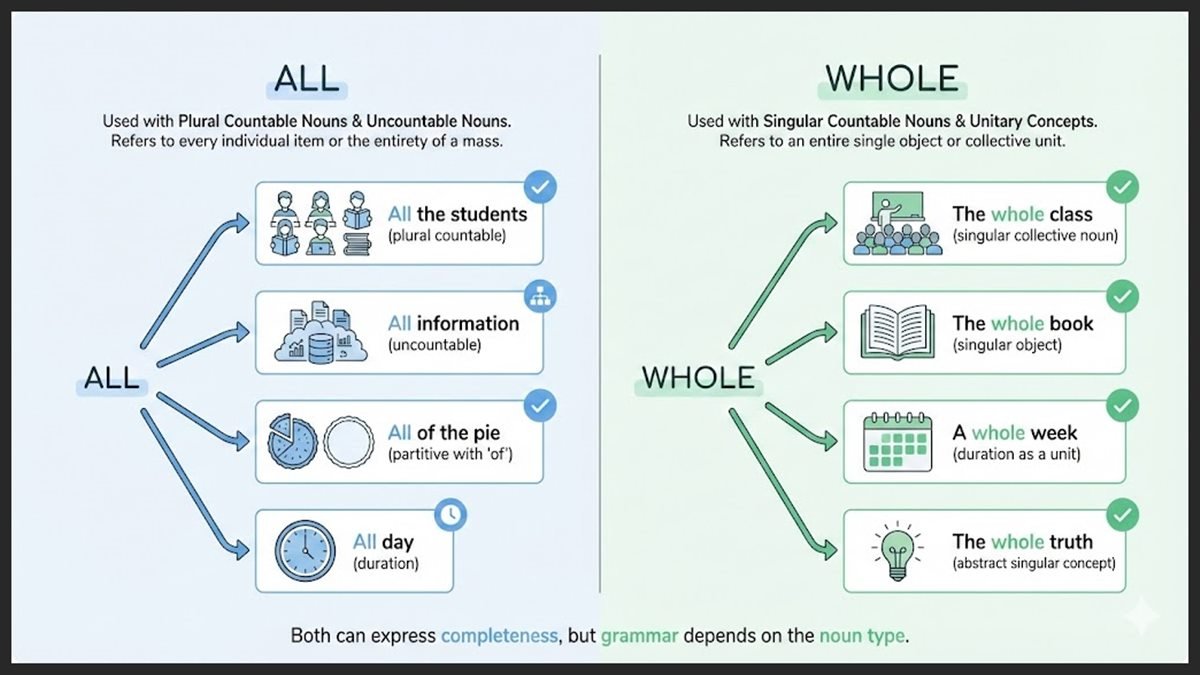 How to Use All and Whole