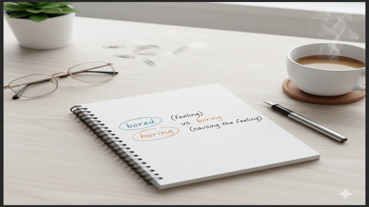 Adjectives Ending in ED and ING