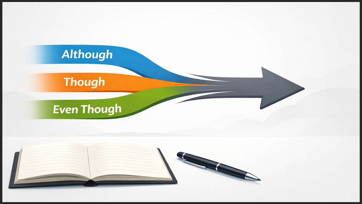 Although vs Though vs Even Though