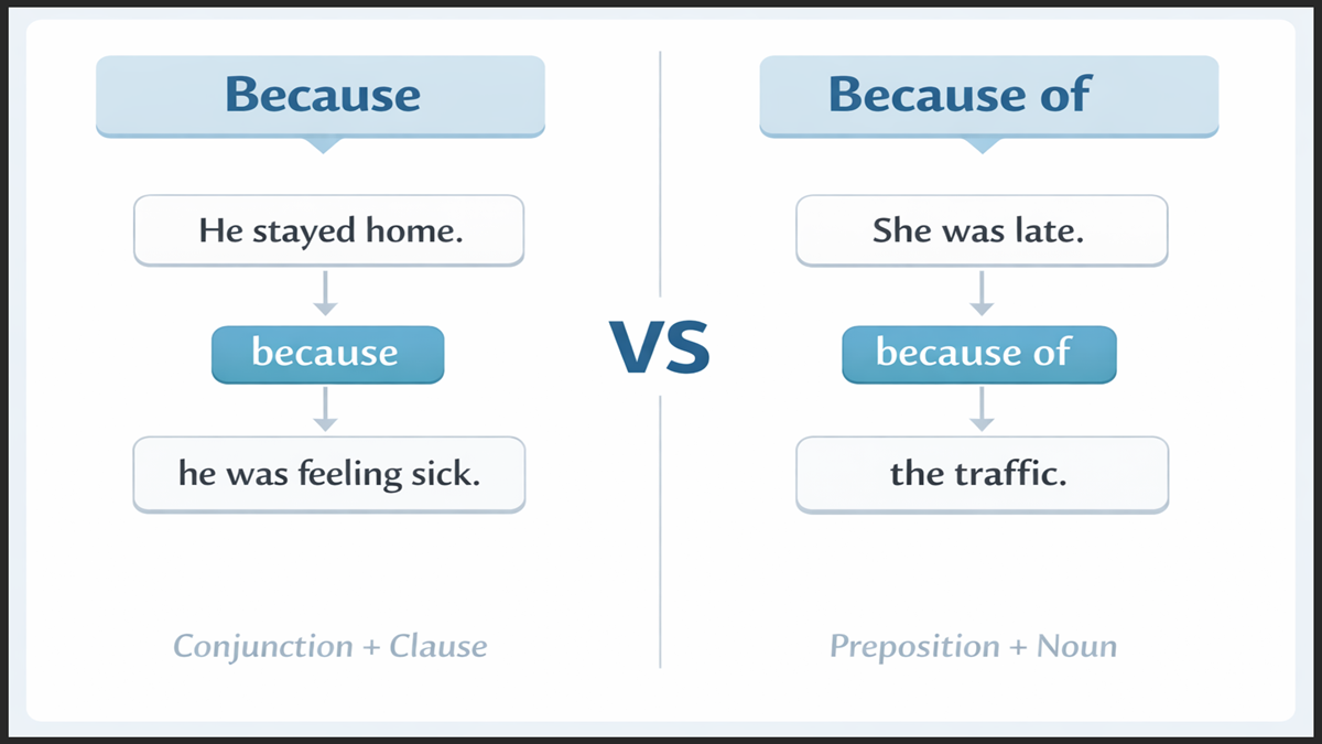 How to Use Because and Because Of