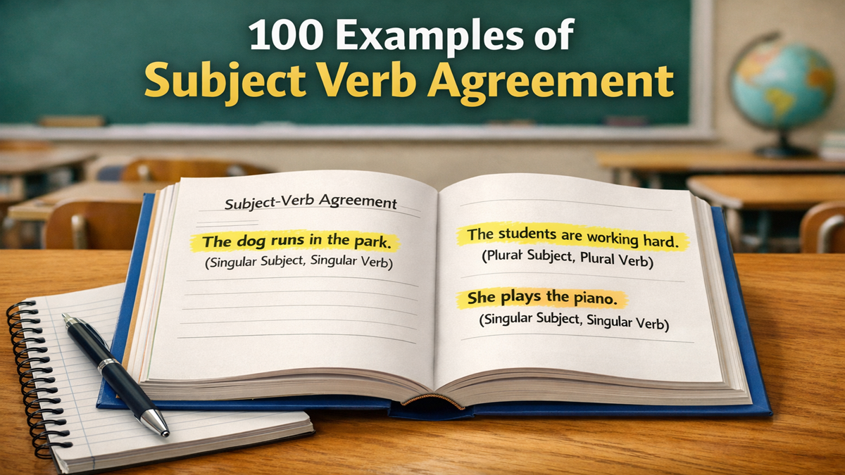 Examples of Subject Verb Agreement