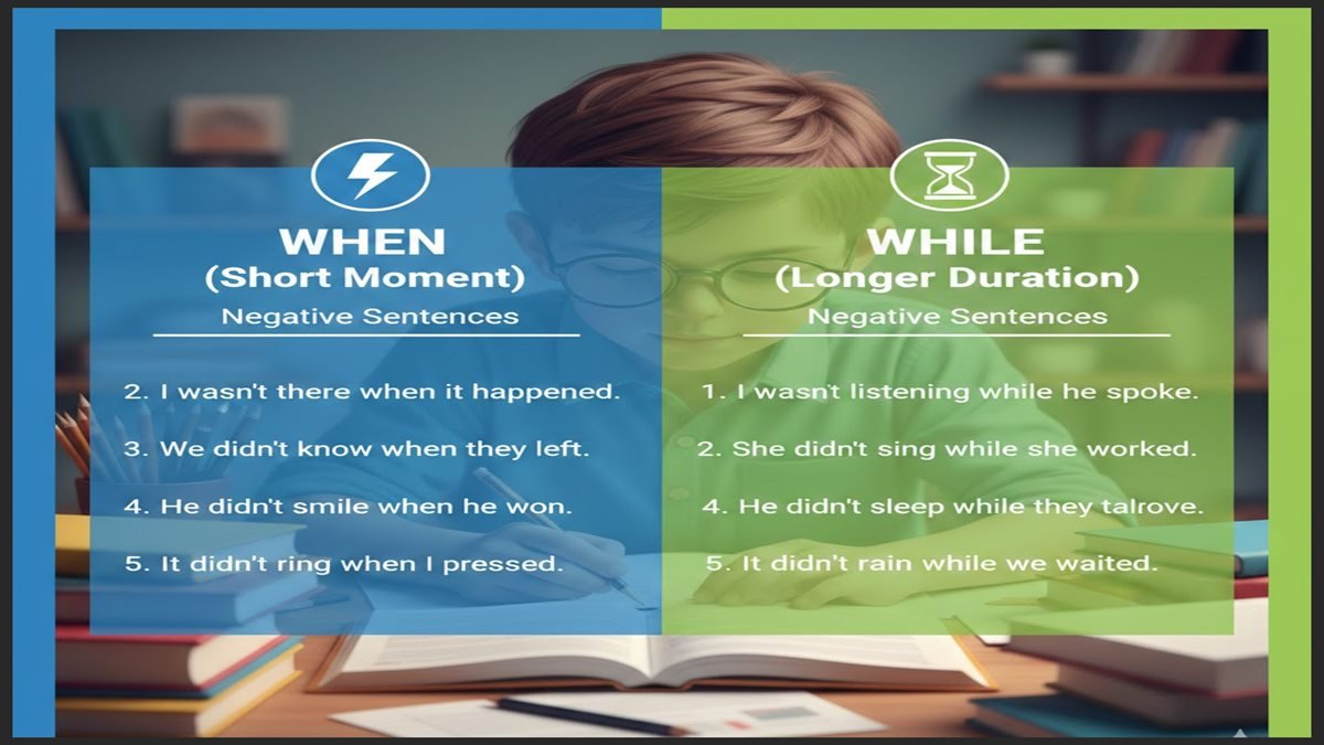 How to Use When and While in Negative Sentences