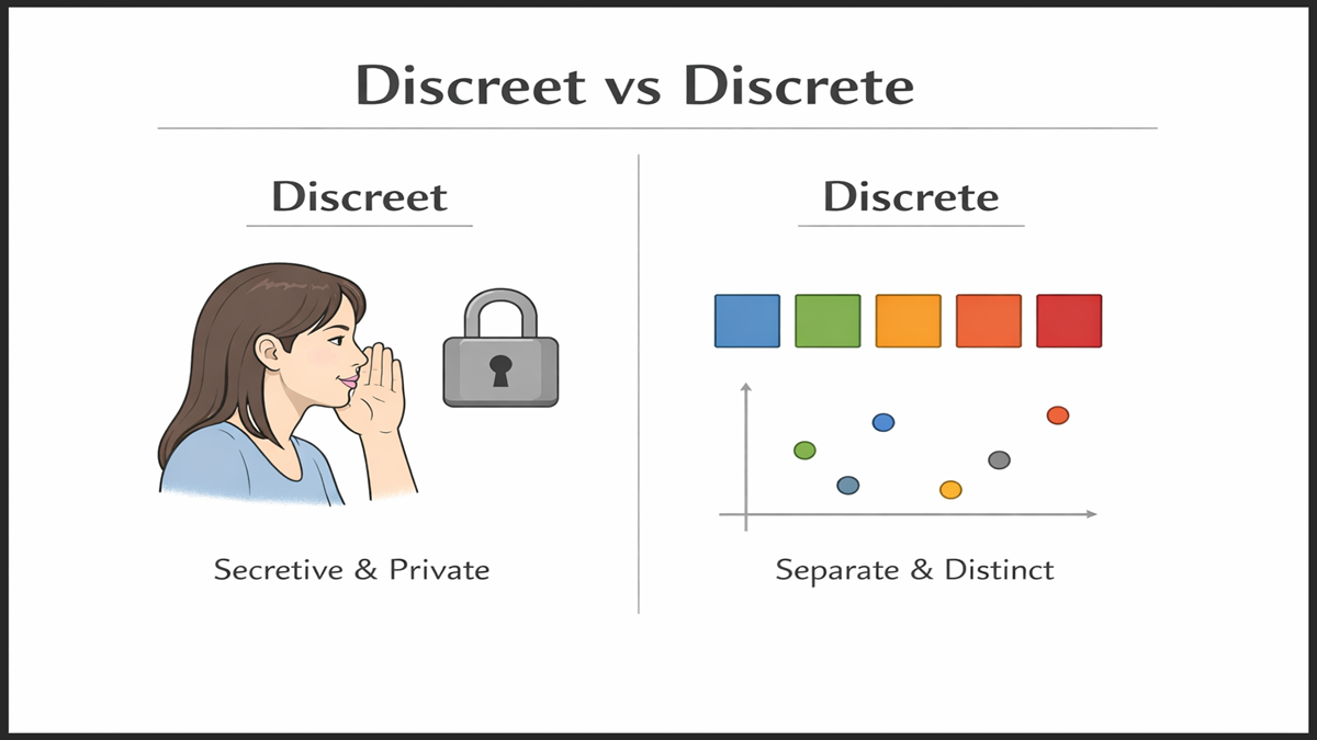 Difference Between Discreet and Discrete for College Writing