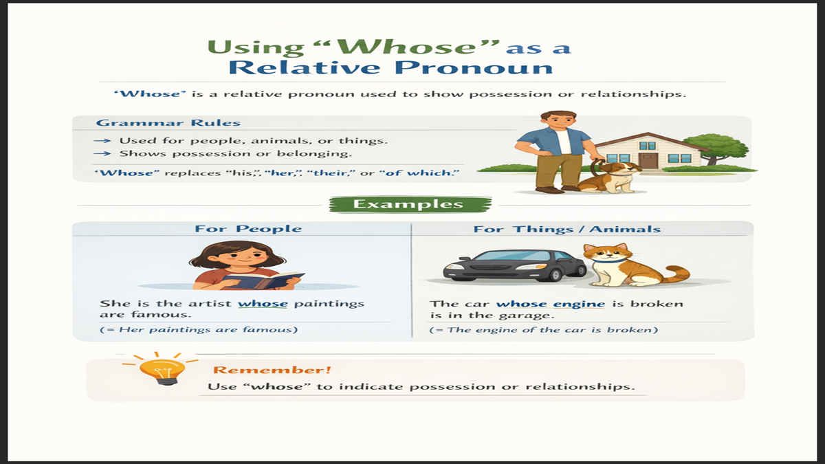How to Use Whose as a Relative Pronoun
