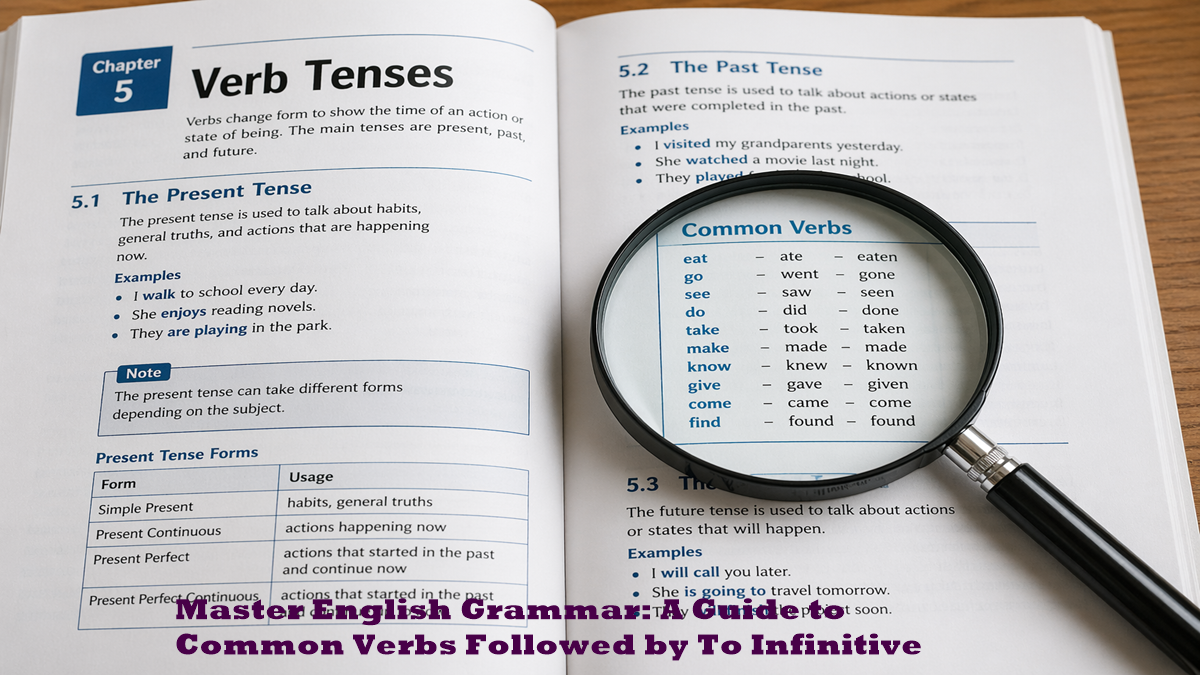Common Verbs Followed by To Infinitive