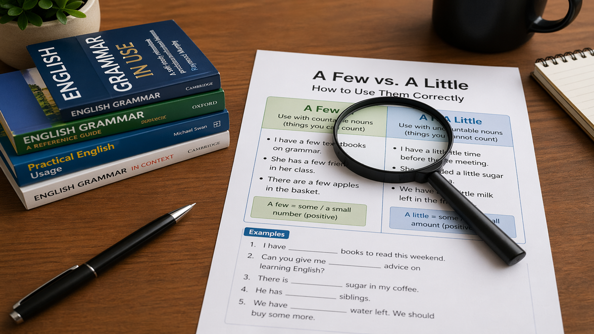 Little, Few, A Little, and A Few Exercises