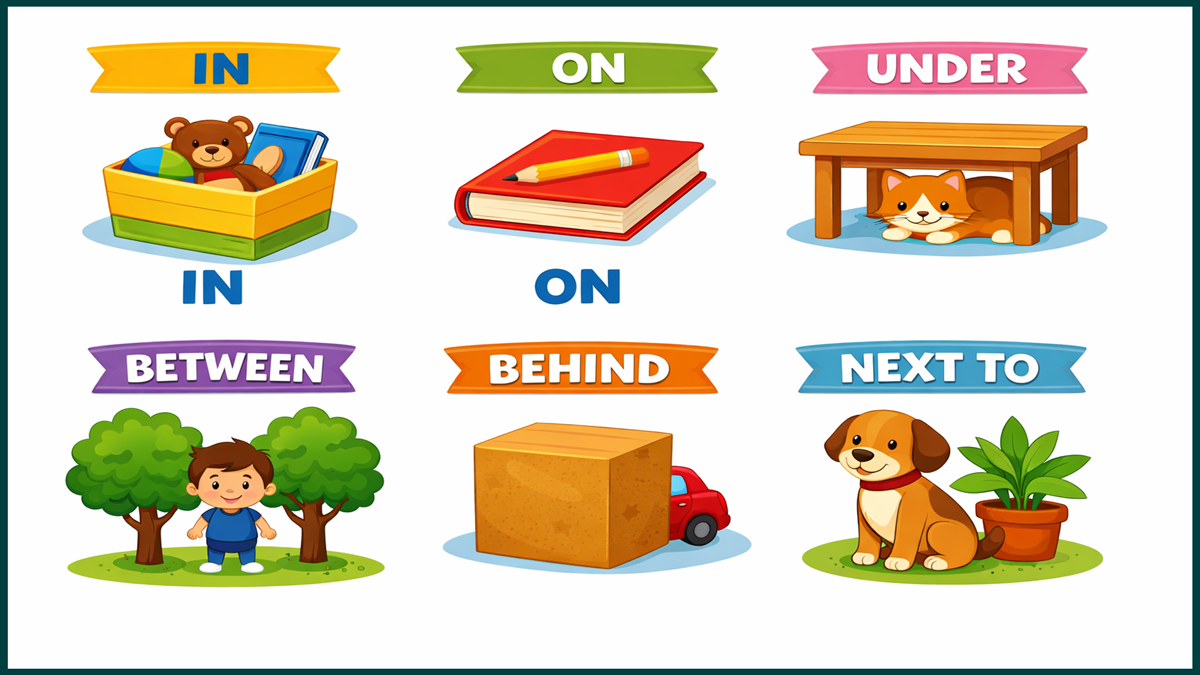 Prepositions of Place Examples Sentences