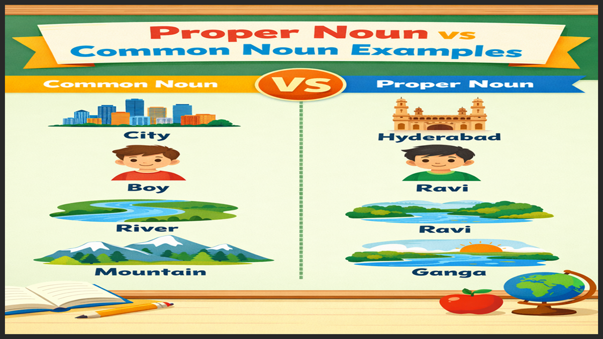 Proper Noun vs Common Noun Examples