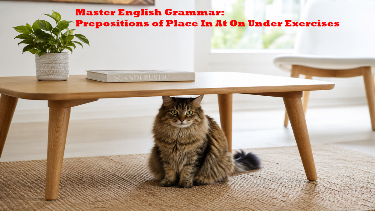 Prepositions of Place In At On Under Exercises