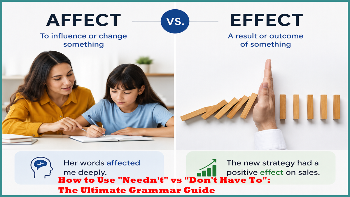"Needn't" vs "Don't Have To"