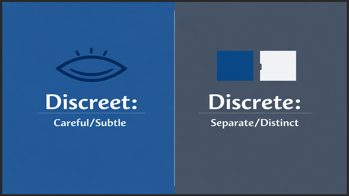 Discreet vs Discrete