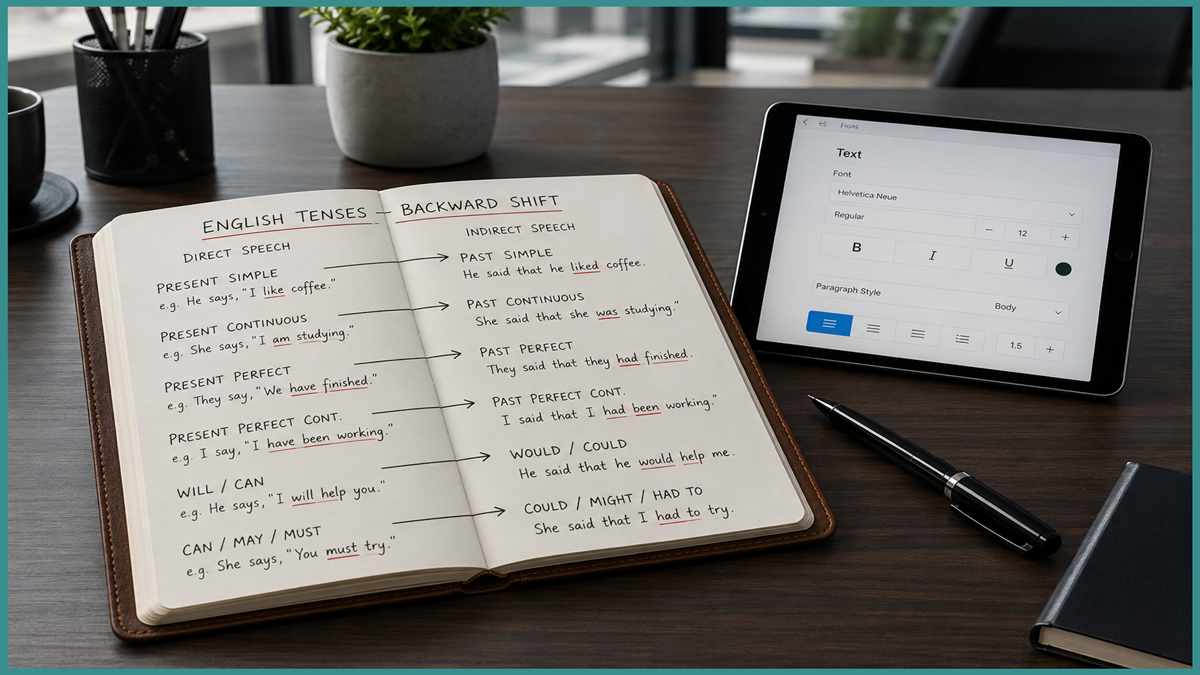 Sequence of Tenses in Reported Speech Rules