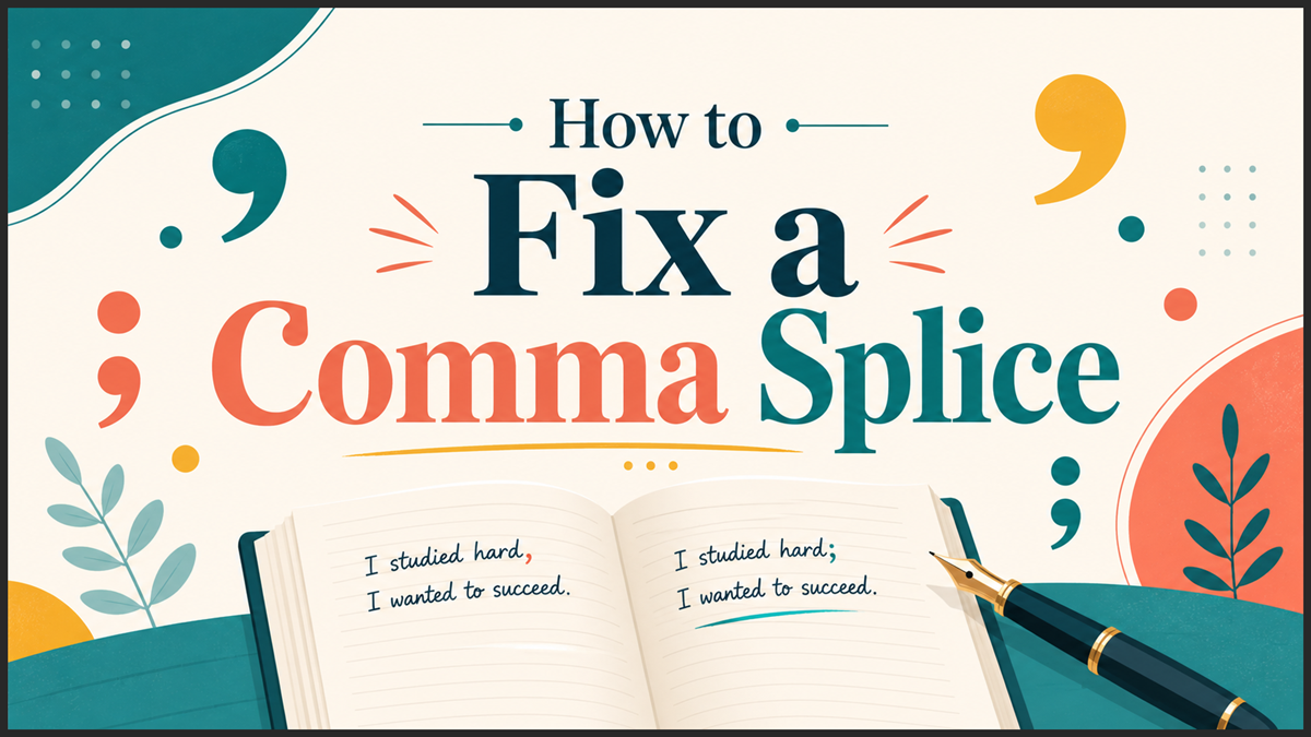 How to Fix Comma Splice
