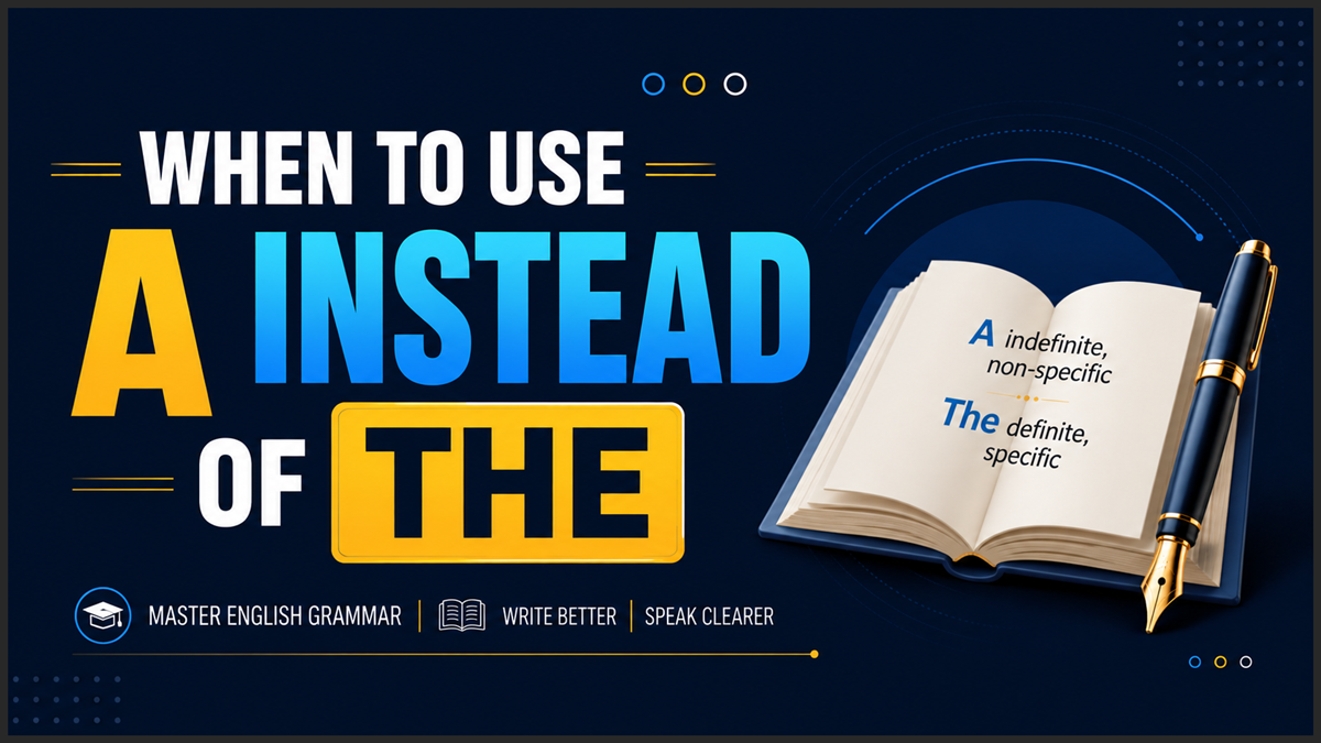 When to Use A Instead of The