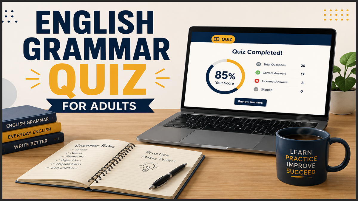 English Grammar Quiz for Adults