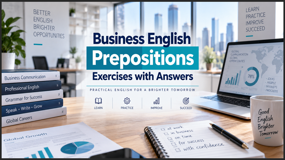 Business English Prepositions Exercises with Answers
