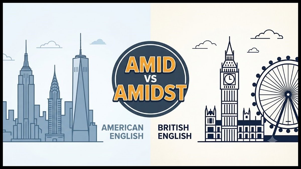 Amid vs Amidst Difference British American