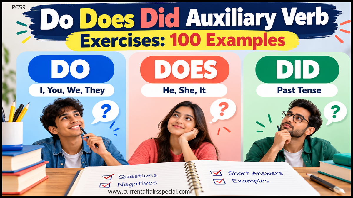 Do Does Did Auxiliary Verb Exercises