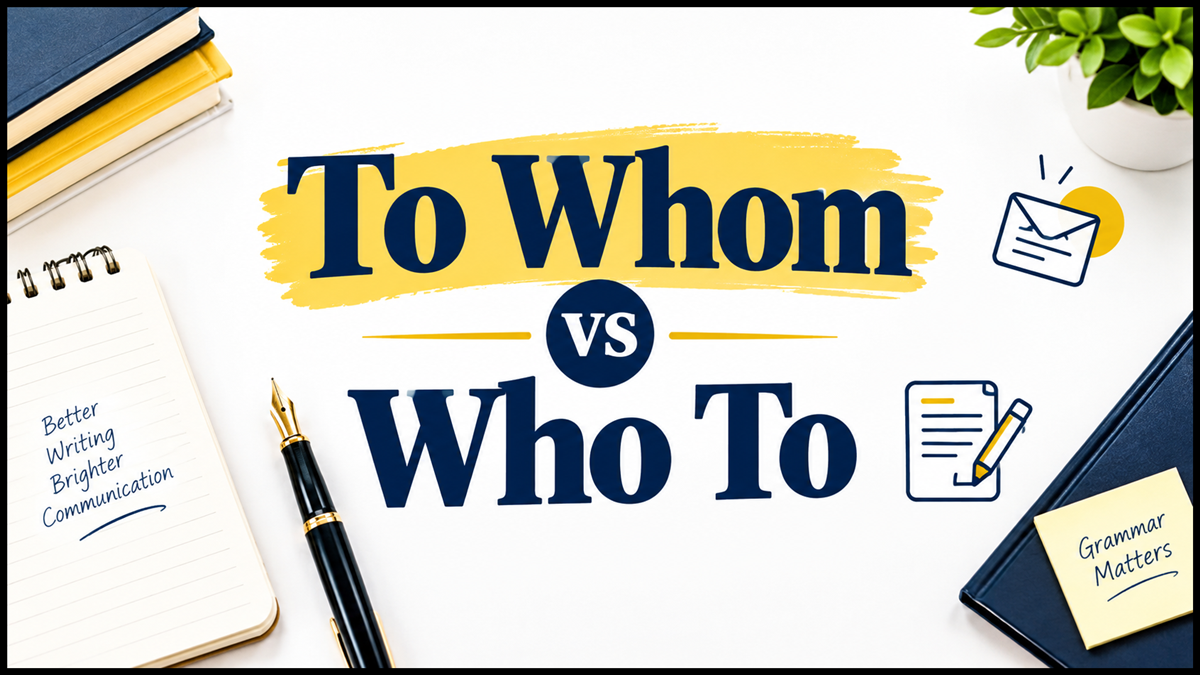 To Whom vs Who to